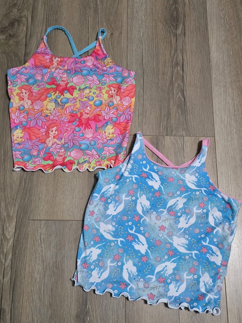 Girls Disney Little Mermaid Tank Tops